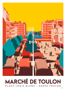 50x70cm G-Lisa Toulon Marché